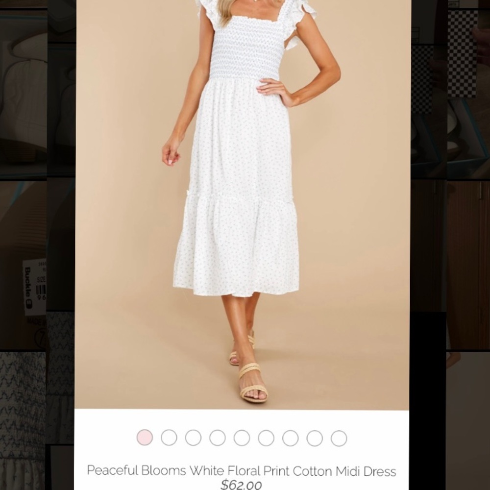 white sundress from red dress, size small (4)